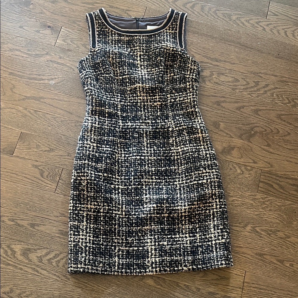 Trina Turk plaid tweed shift dress size 4